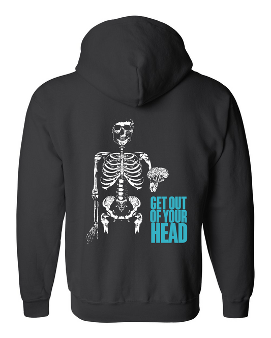 "Get Out of Your Head" Zip-Up (White)