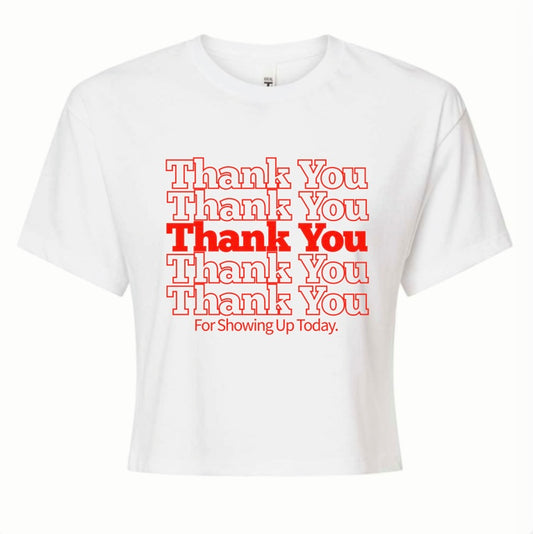 "Thank You" Crop Top