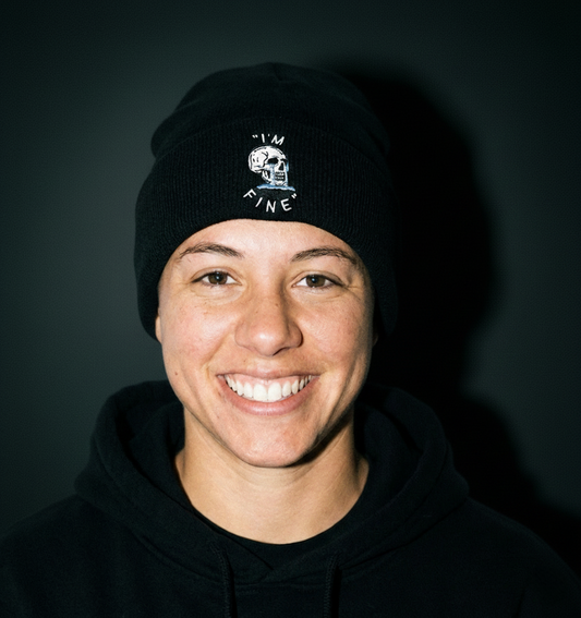 "I'm Fine" 12" Beanie - Black